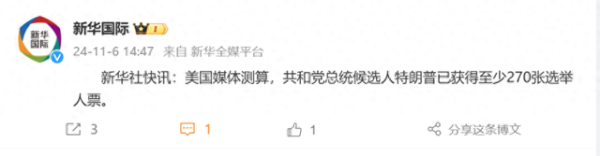 1000元起配的期货配资公司 美媒：特朗普赢得2024美国大选